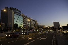 Вид на ночной Мадрид