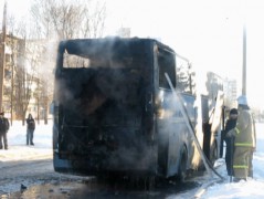Рейсовый автобус загорелся в Пермском крае