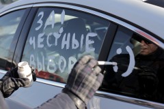 Автомобилисты выступили за «честные выборы» на следующий день после акции в поддержку Путина