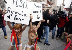 FEMEN в Стамбуле провели акцию против турков