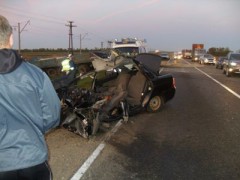 В Усть-Лабинском районе Кубани автомобилист погиб в ДТП с КАМАЗом