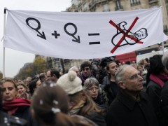 Парижане выступают против легализации однополых браков