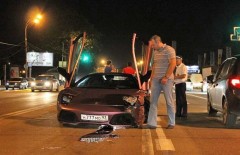 Lamborghini Murcielago попал в ДТП в центре Краснодара
