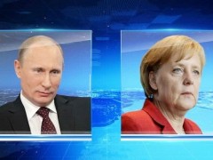Путин и Меркель выступили против обострения ситуации в Донбассе