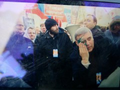 Касьянова в ходе Марша памяти Бориса Немцова облили зеленкой
