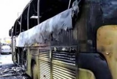 Рейсовый автобус сгорел в Ставрополье, водитель получил ожоги