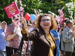 На первомайскую демонстрацию в Краснодаре вышли 56 тысяч человек