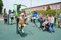 Новая спортивная площадка открылась в Крымском районе Кубани