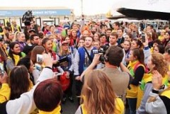 Кубанская молодежь провела флэшмоб на ВФМС в Сочи