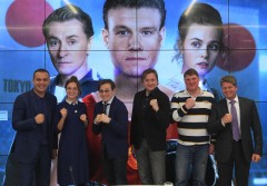 Сергей Безруков и Умар Кремлёв приняли участие в творческой встрече с создателями фильма «Мистер Нокаут»