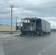 Ночью в кубанских Выселках сгорела фура