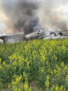Военный самолет рухнул в поле на Ставрополье, летчики катапольтировались